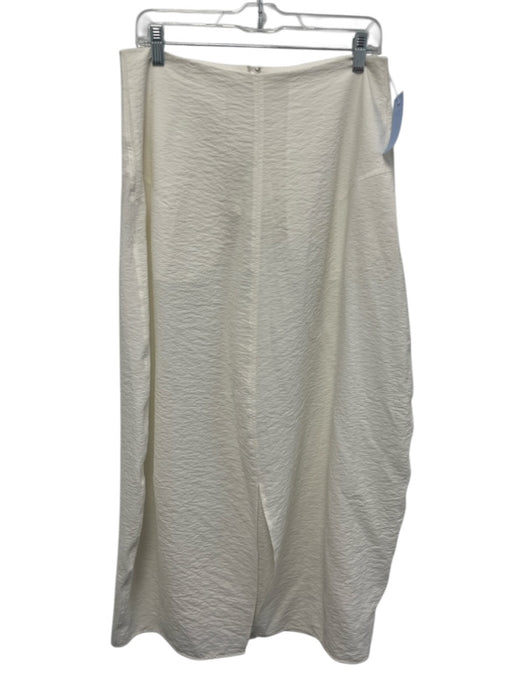 Toteme Size 36 / Small White Silk Blend Parachute Front Slit Midi Skirt White / 36 / Small
