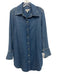 COS Size 4 Medium Wash Cotton Blend Denim Snap Button Long Sleeve Dress Medium Wash / 4