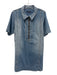 Ramy Brook Size S Light Wash Cotton Blend Quarter Zip circle zip Dress Light Wash / S