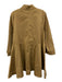 COS Size 4 Camel Tan Cotton Blend Quarter Button 3/4 Sleeve Above Knee Dress Camel Tan / 4