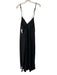 COS Size XS Black Modal Blend Tie Back V Neck Wide Leg Jumpsuit Black / XS