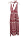 Dodo Bar Or Size M Red & White Cotton Blend Tassel Trim Mixed Stripes Maxi Dress Red & White / M