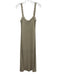 Toccin NY Size S Gold Lurex Blend Knit Maxi Scallop Trim Slip Dress Gold / S
