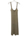 Toccin NY Size S Gold Lurex Blend Knit Maxi Scallop Trim Slip Dress Gold / S