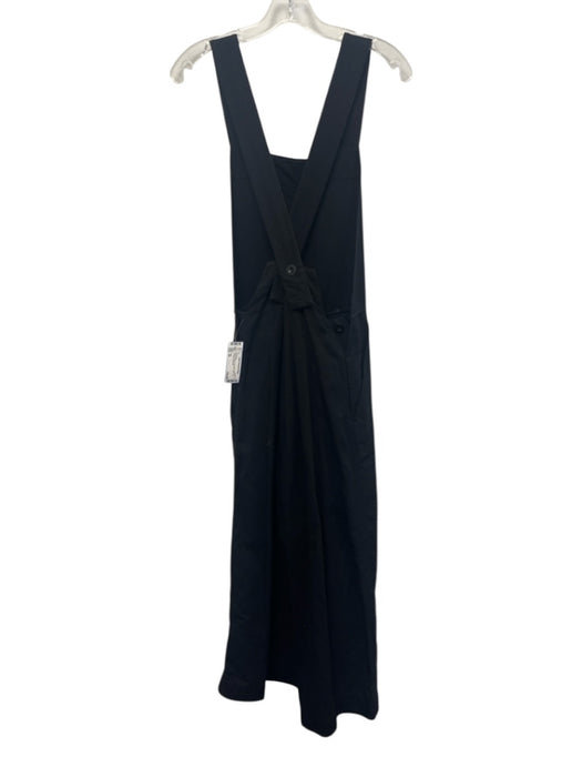 COS Size XS Black Cotton Cross Back Wide Leg Overalls Jumpsuit Black / XS