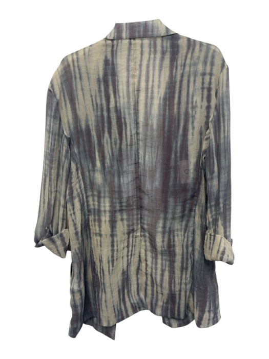 COS Size 6 Blue & Purple Viscose Blend Semi Sheer Stripe Straight Leg Pant Set Blue & Purple / 6