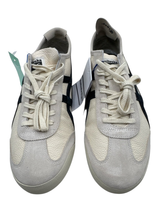 Onitsuka Tiger Shoe Size 11 Black & Beige Leather Upper Lace Up Low Top Sneakers Black & Beige / 11