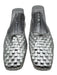 freda salvador Shoe Size 10 Silver Leather Bow detail Woven Square Toe Flats Silver / 10