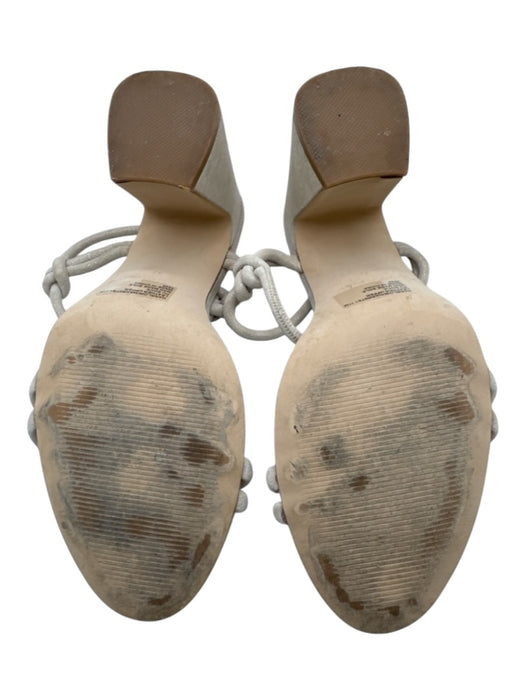 Steve Madden Shoe Size 11 Beige Gold Leather Upper Double Strap Sandals Beige Gold / 11