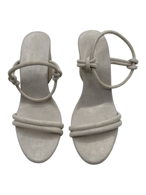 Steve Madden Shoe Size 11 Beige Gold Leather Upper Double Strap Sandals Beige Gold / 11
