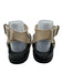 The Bali Tailor Shoe Size Est 11 Black & Beige Leather Upper Toe Strap Sandals Black & Beige / Est 11