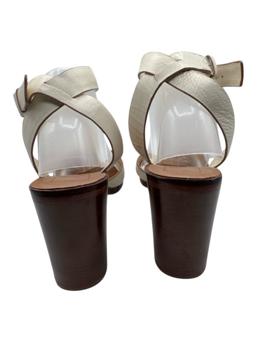 Dolce Vita Shoe Size 10 Brown & White Leather Upper Criss Cross Sandals Brown & White / 10