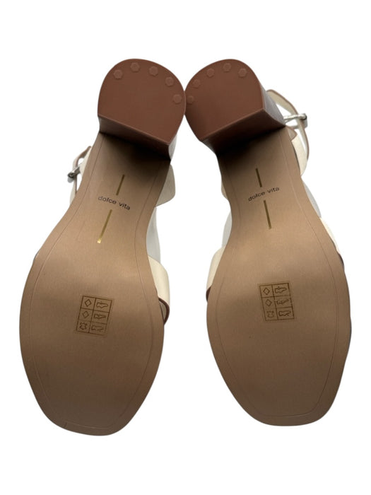 Dolce Vita Shoe Size 10 Brown & White Leather Upper Criss Cross Sandals Brown & White / 10