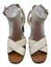 Dolce Vita Shoe Size 10 Brown & White Leather Upper Criss Cross Sandals Brown & White / 10