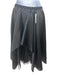 Louiza Babouryan Size Small Black & Gold Silk Elastic Waist Sheer Layered Skirt Black & Gold / Small
