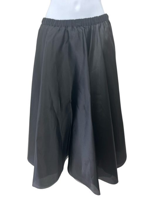 Louiza Babouryan Size Small Black & Gold Silk Elastic Waist Sheer Layered Skirt Black & Gold / Small