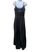 Et Ochs Size 6 Black & Dark Wash Polyester Spaghetti Strap Piping Jumpsuit Black & Dark Wash / 6