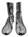 Proenza Schouler Shoe Size 41 Silver Leather Lined Round Toe Crinkle Booties Silver / 41