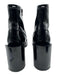 Maison Margiela Shoe Size 41 Black Patent Leather Block Heel Round Toe Booties Black / 41
