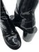 Maison Margiela Shoe Size 41 Black Patent Leather Block Heel Round Toe Booties Black / 41