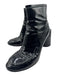Maison Margiela Shoe Size 41 Black Patent Leather Block Heel Round Toe Booties Black / 41