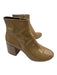 MM6 Maison Margiela Shoe Size 41 Beige Patent Leather Round Toe Side Zip Booties Beige / 41