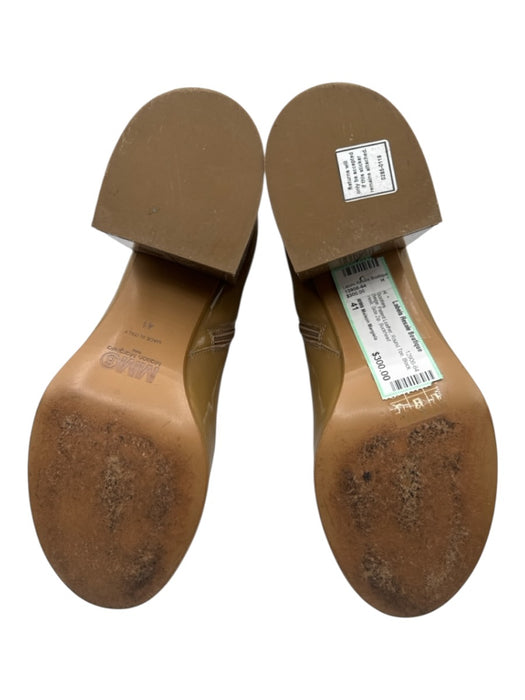 MM6 Maison Margiela Shoe Size 41 Beige Patent Leather Round Toe Side Zip Booties Beige / 41