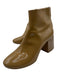MM6 Maison Margiela Shoe Size 41 Beige Patent Leather Round Toe Side Zip Booties Beige / 41
