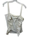 Creatures of Comfort Size 4 Beige Linen & Silk Sleeveless Ruffles Cropped Top Beige / 4