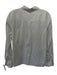 Theory Size Small White Cotton Blend Long Sleeve Patch Pocket Collar Top White / Small