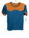 Classic Rock Couture Size Small Blue, Orange, Brown Cotton Short Sleeve Top Blue, Orange, Brown / Small