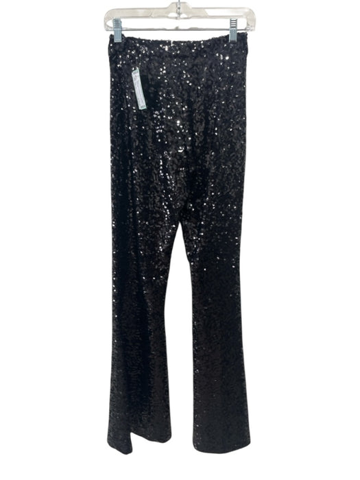 Raey Size UK/10 Black Fully Sequined Flare High Rise Pants Black / UK/10