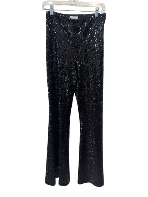 Raey Size UK/10 Black Fully Sequined Flare High Rise Pants Black / UK/10