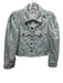 Alice + Olivia Jeans Size Small Blue & White Cotton Denim Button Front Jacket Blue & White / Small