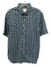 Swims Size Large Blue, White, Black Cotton Short Sleeve Block Print Collar Top Blue, White, Black / Large