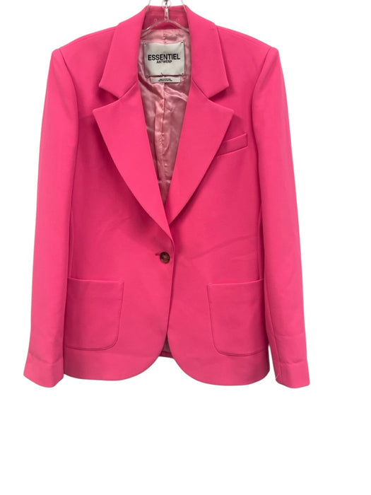 Essentiel Antwerp Size 40 Neon Pink Polyester Blend One Button Lapel Jacket Neon Pink / 40