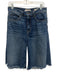 Nili Lotan Size 27 Dark Wash Cotton Denim High Rise Whiskering Raw Hem Shorts Dark Wash / 27
