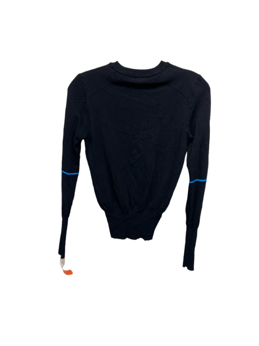 MCM Size XS Black & Blue Viscose & Polyamide Long Sleeve Knit Top Black & Blue / XS