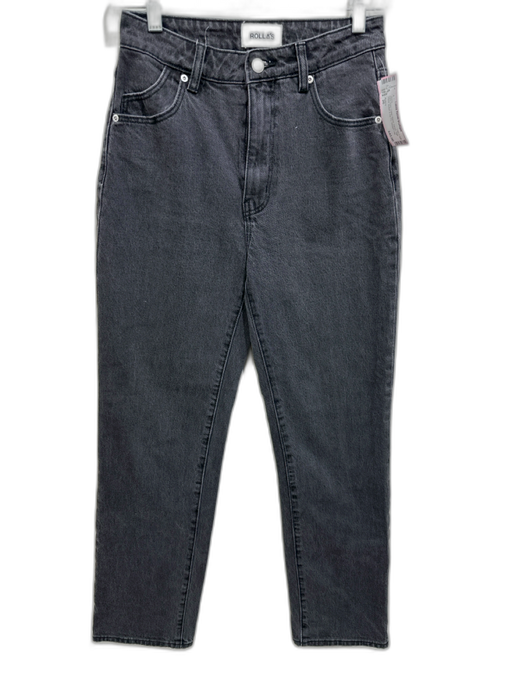 Rolla's Size 26 Dark Gray Cotton Blend Denim High Waist Button & Zip Fly Jeans Dark Gray / 26