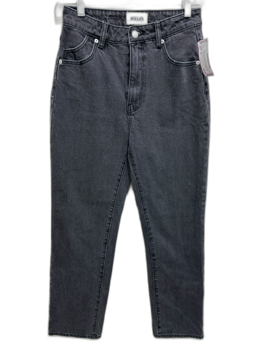 Rolla's Size 26 Dark Gray Cotton Blend Denim High Waist Button & Zip Fly Jeans Dark Gray / 26