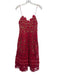 Self-Portrait Size 4 Pink Red & Beige Polyester Floral Lace Overlay Dress Pink Red & Beige / 4