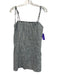 Reformation Size XS Slate Blue & White Linen Tie Shoulder Gingham A line Dress Slate Blue & White / XS