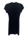 Reformation Size XS Black Cotton Blend Ribbed Button Front Cap Sleeve Dress Black / XS