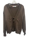 FP Beach Size M Brown Cotton Knit Ribbed Hem Tie Front Cardigan Jacket Brown / M