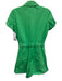 Show Me Your Mumu Size XS Green Cotton Denim Short Sleeve Button Front Romper Green / XS