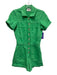 Show Me Your Mumu Size XS Green Cotton Denim Short Sleeve Button Front Romper Green / XS