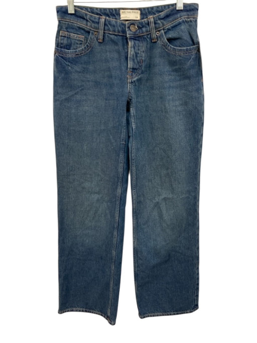 We The Free Size 24 Medium dark wash Cotton Denim Low Rise Button Fly Jeans Medium dark wash / 24