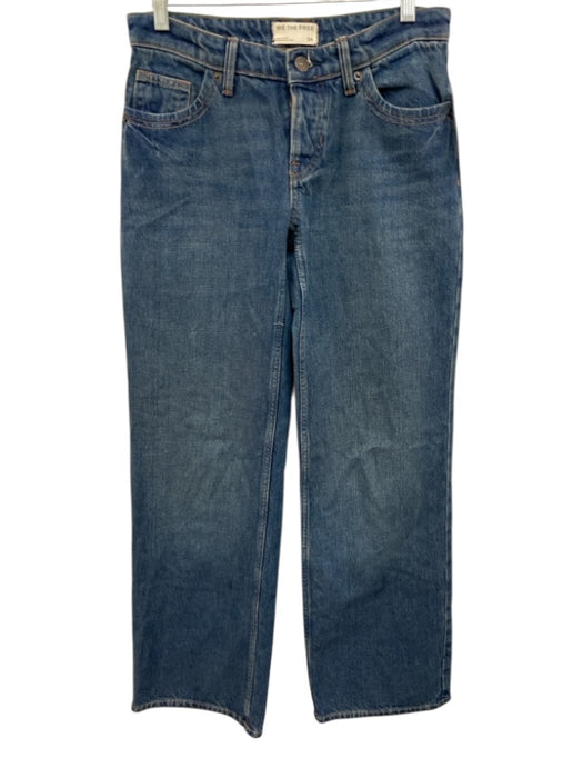 We The Free Size 24 Medium dark wash Cotton Denim Low Rise Button Fly Jeans Medium dark wash / 24