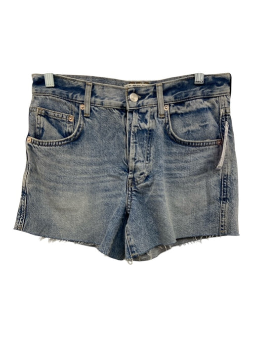 We The Free Size 25 Medium light wash Cotton Denim Raw Hem Button Fly Shorts Medium light wash / 25