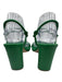 Steve Madden Shoe Size 7.5 Green Leather Upper Knot Detail Strappy Sandals Green / 7.5